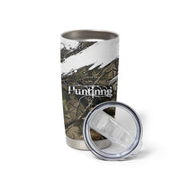 Deer Skull Hunting Tumbler Cup Camo Forest Grunge Buck Skull Crossed Rifles Target