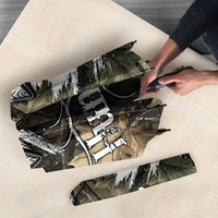 Deer Skull Hunting Umbrella Camo Forest Grunge Buck Skull Crossed Rifles Target