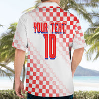 Personalized Croatia Soccer 2026 Hawaiian Shirt Funa Zlatica Football Mascot - Sahovnica Croatian Checkerboard