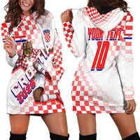 Personalized Croatia Soccer 2026 Hoodie Dress Funa Zlatica Football Mascot - Sahovnica Croatian Checkerboard