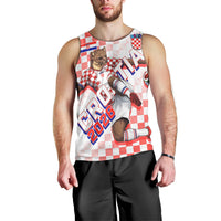 Personalized Croatia Soccer 2026 Men Tank Top Funa Zlatica Football Mascot - Sahovnica Croatian Checkerboard