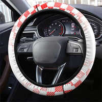 Croatia Soccer 2026 Steering Wheel Cover Funa Zlatica Football Mascot - Sahovnica Croatian Checkerboard
