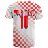 Personalized Croatia Soccer 2026 T Shirt Funa Zlatica Football Mascot - Sahovnica Croatian Checkerboard