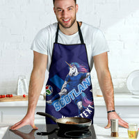 Personalized Scotland Unicorn Football Apron Scottish National Soccer Team - St Andrew's Cross - Vibrant Fantasy Mascot