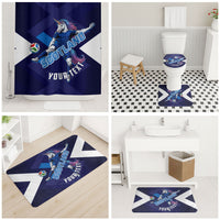 Personalized Scotland Unicorn Football Bathroom Set Scottish National Soccer Team - St Andrew's Cross - Vibrant Fantasy Mascot