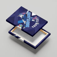 Personalized Scotland Unicorn Football Canvas Wall Art Scottish National Soccer Team - St Andrew's Cross - Vibrant Fantasy Mascot