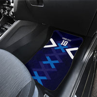 Personalized Scotland Unicorn Football Car Mats Scottish National Soccer Team - St Andrew's Cross - Vibrant Fantasy Mascot
