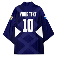 Personalized Scotland Unicorn Football Kimono Scottish National Soccer Team - St Andrew's Cross - Vibrant Fantasy Mascot