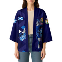 Personalized Scotland Unicorn Football Kimono Scottish National Soccer Team - St Andrew's Cross - Vibrant Fantasy Mascot