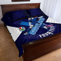 Personalized Scotland Unicorn Football Quilt Bed Set Scottish National Soccer Team - St Andrew's Cross - Vibrant Fantasy Mascot