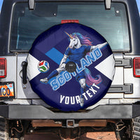 Personalized Scotland Unicorn Football Spare Tire Cover Scottish National Soccer Team - St Andrew's Cross - Vibrant Fantasy Mascot