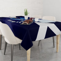 Personalized Scotland Unicorn Football Tablecloth Scottish National Soccer Team - St Andrew's Cross - Vibrant Fantasy Mascot
