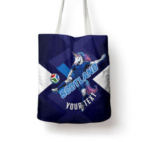 Personalized Scotland Unicorn Football Tote Bag Scottish National Soccer Team - St Andrew's Cross - Vibrant Fantasy Mascot