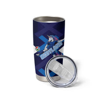 Personalized Scotland Unicorn Football Tumbler Cup Scottish National Soccer Team - St Andrew's Cross - Vibrant Fantasy Mascot