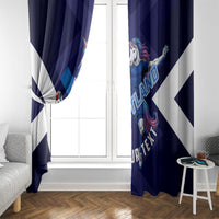Personalized Scotland Unicorn Football Window Curtain Scottish National Soccer Team - St Andrew's Cross - Vibrant Fantasy Mascot