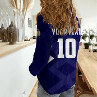 Personalized Scotland Unicorn Football Women Casual Shirt Scottish National Soccer Team - St Andrew's Cross - Vibrant Fantasy Mascot