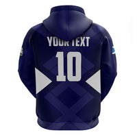 Personalized Scotland Unicorn Football Zip Hoodie Scottish National Soccer Team - St Andrew's Cross - Vibrant Fantasy Mascot