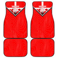Personalized Switzerland Football Bull Mascot Car Mats Swiss Flag And Alps Mountain Background With Muscular Bull Art