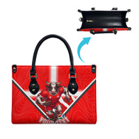 Personalized Switzerland Football Bull Mascot Leather Bag Swiss Flag And Alps Mountain Background With Muscular Bull Art