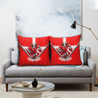 Personalized Switzerland Football Bull Mascot Pillow Cover Swiss Flag And Alps Mountain Background With Muscular Bull Art