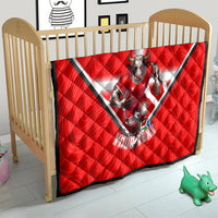 Personalized Switzerland Football Bull Mascot Quilt Swiss Flag And Alps Mountain Background With Muscular Bull Art