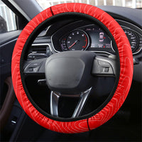 Switzerland Football Bull Mascot Steering Wheel Cover Swiss Flag And Alps Mountain Background With Muscular Bull Art