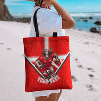 Personalized Switzerland Football Bull Mascot Tote Bag Swiss Flag And Alps Mountain Background With Muscular Bull Art