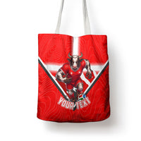 Personalized Switzerland Football Bull Mascot Tote Bag Swiss Flag And Alps Mountain Background With Muscular Bull Art