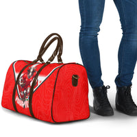 Personalized Switzerland Football Bull Mascot Travel Bag Swiss Flag And Alps Mountain Background With Muscular Bull Art