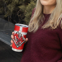Personalized Switzerland Football Bull Mascot Tumbler Cup Swiss Flag And Alps Mountain Background With Muscular Bull Art