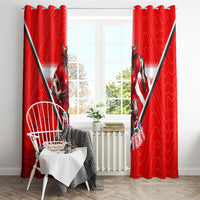 Personalized Switzerland Football Bull Mascot Window Curtain Swiss Flag And Alps Mountain Background With Muscular Bull Art