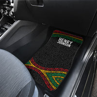 Henry Johnson Black History Month Car Mats Pan African Colors Tribal Geometric Pattern