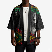 Henry Johnson Black History Month Kimono Pan African Colors Tribal Geometric Pattern