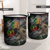 Henry Johnson Black History Month Laundry Basket Harlem Hellfighters Pan African Grunge Art