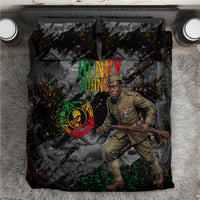 Henry Johnson Black History Month Bedding Set Harlem Hellfighters Pan African Grunge Art