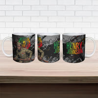 Henry Johnson Black History Month Ceramic Mug Harlem Hellfighters Pan African Grunge Art