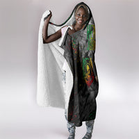 Henry Johnson Black History Month Hooded Blanket Harlem Hellfighters Pan African Grunge Art
