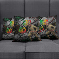 Henry Johnson Black History Month Pillow Cover Harlem Hellfighters Pan African Grunge Art