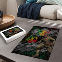 Henry Johnson Black History Month Puzzle Harlem Hellfighters Pan African Grunge Art