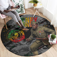 Henry Johnson Black History Month Round Carpet Harlem Hellfighters Pan African Grunge Art