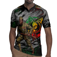 Henry Johnson Black History Month Rugby Jersey Harlem Hellfighters Pan African Grunge Art