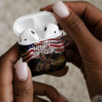 Henry Johnson Black History Month AirPods Case Distressed US Flag American Hero Portrait