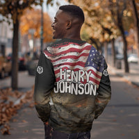 Henry Johnson Black History Month Sweatshirt Distressed US Flag American Hero Portrait