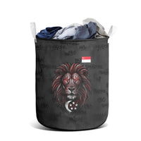 Singapore National Flag Day Laundry Basket Lion Tiger Coat Of Arms Grunge Graffiti