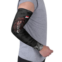 Singapore National Flag Day Arm Sleeves Lion Tiger Coat Of Arms Grunge Graffiti
