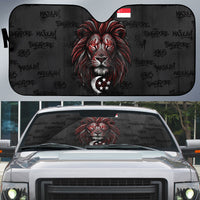 Singapore National Flag Day Auto Sun Shade Lion Tiger Coat Of Arms Grunge Graffiti