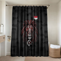 Singapore National Flag Day Bathroom Set Lion Tiger Coat Of Arms Grunge Graffiti