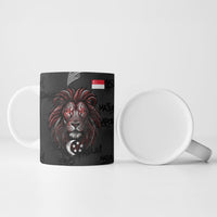 Singapore National Flag Day Ceramic Mug Lion Tiger Coat Of Arms Grunge Graffiti