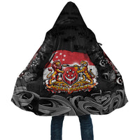 Singapore National Flag Day Cloak Lion Tiger Coat Of Arms Grunge Graffiti