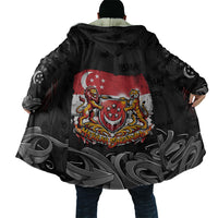 Singapore National Flag Day Cloak Lion Tiger Coat Of Arms Grunge Graffiti